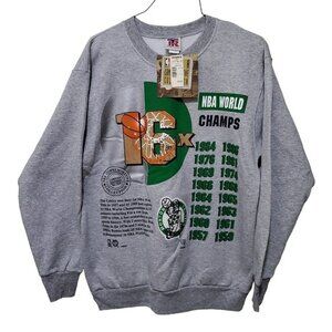 NOS Vintage 90s Adult Sz L Long Gone Series Boston Celtics Champ Sweatshirt RARE